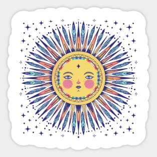 Feathered sun Sticker